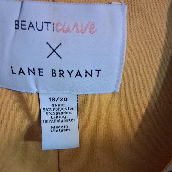 Lane Bryant Beauticurve Yellow And Black Floral Dress With Long Sleeves - Picture 2 of 2